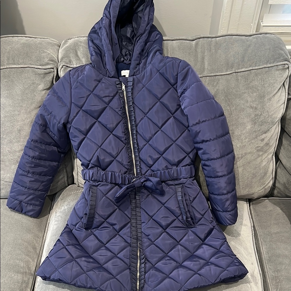 Kids Quilted Navy Jacket